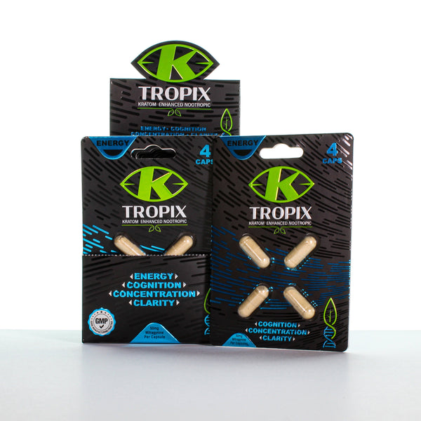 K Tropix Capsules (Kratom Enhanced Energy Nootropic)