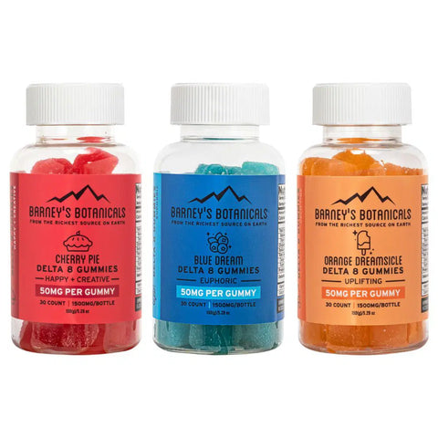 Barney’s Botanicals Terpene Infused Delta 8 THC Gummies