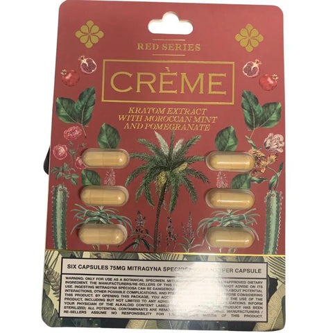 Creme Kratom Extract Red Capsules Series