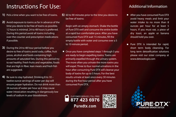 Neometrx Pure Detox Regular Strength Detox Drinks