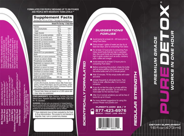 Neometrx Pure Detox Regular Strength Detox Drinks